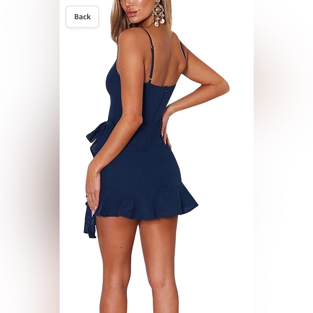 Wrap spaghetti strap dress - Picture 2 of 2
